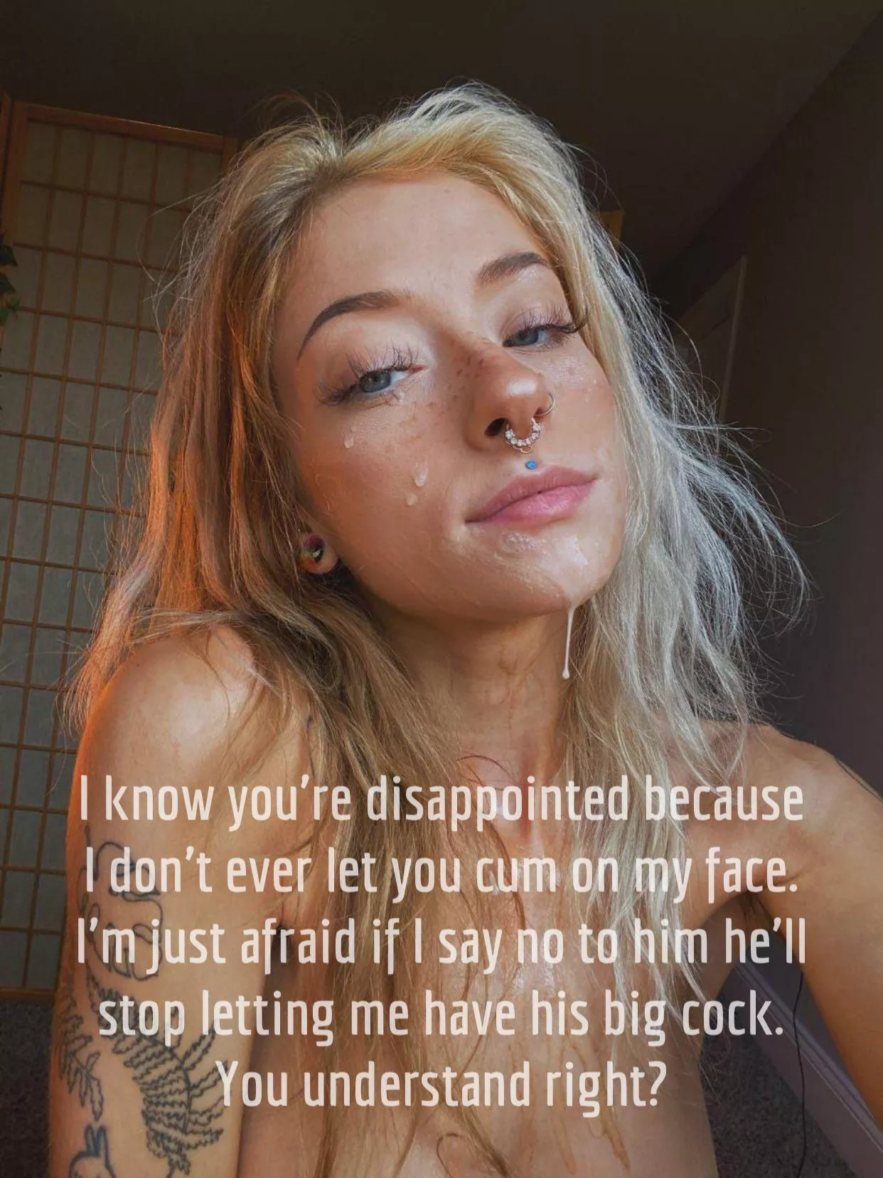 You don’t want her to lose him, do you? posted by cuckmelikethis