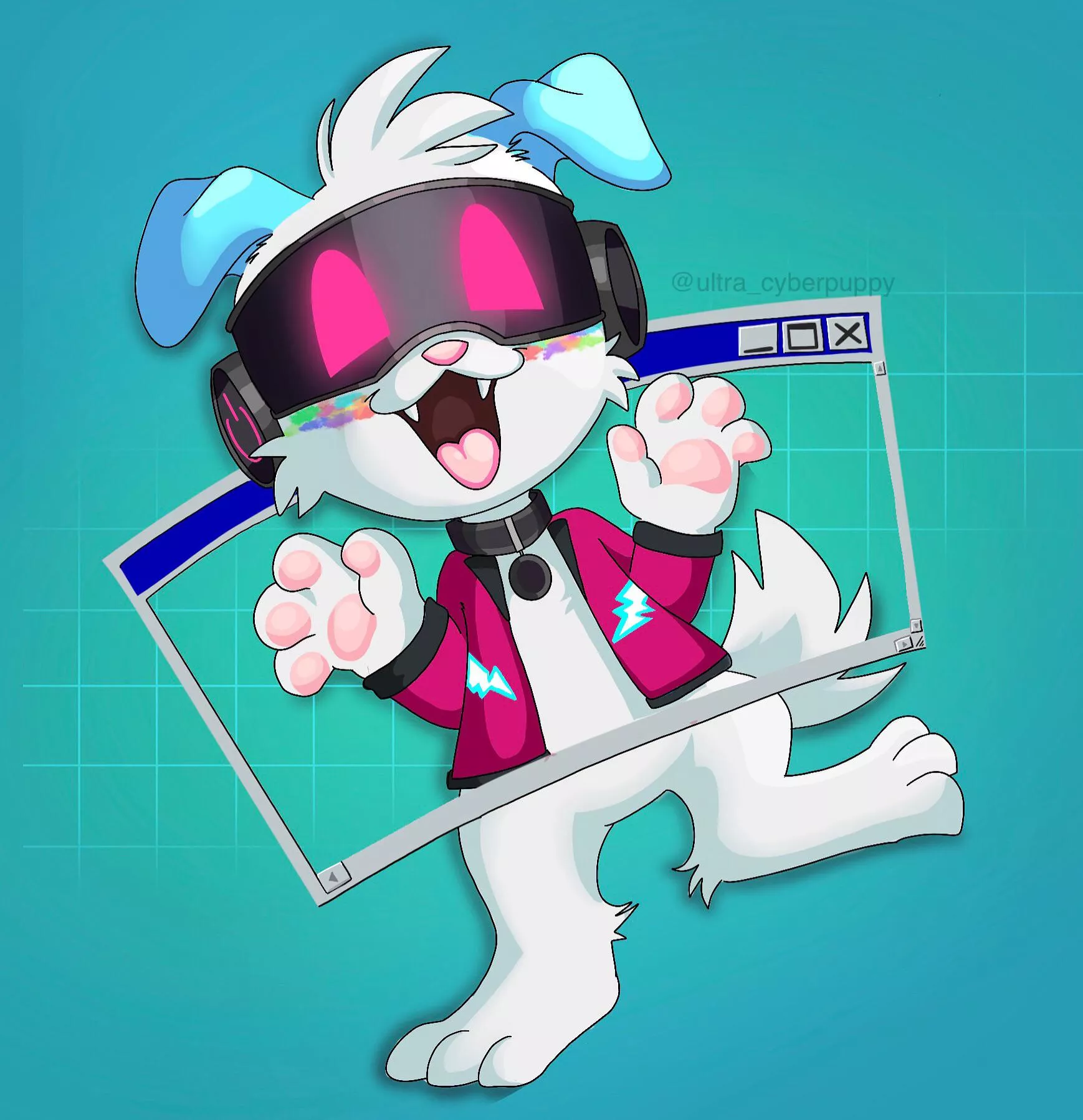 You got a message from cyberpuppy! : Woof ⚡️! posted by powerfu1potatoDragon