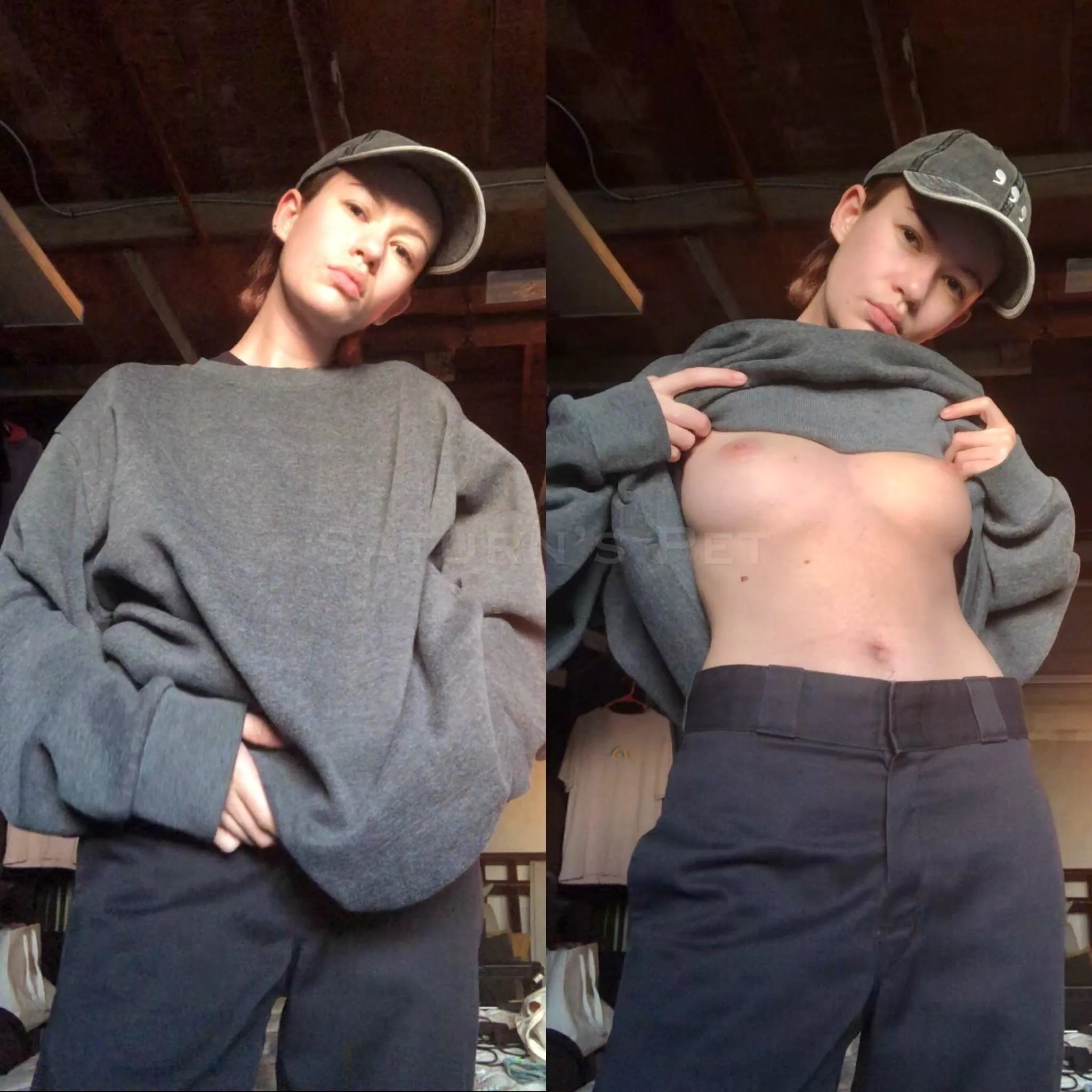 you like what your butch is hiding under that sweatshirt?🥵 posted by saturnspet