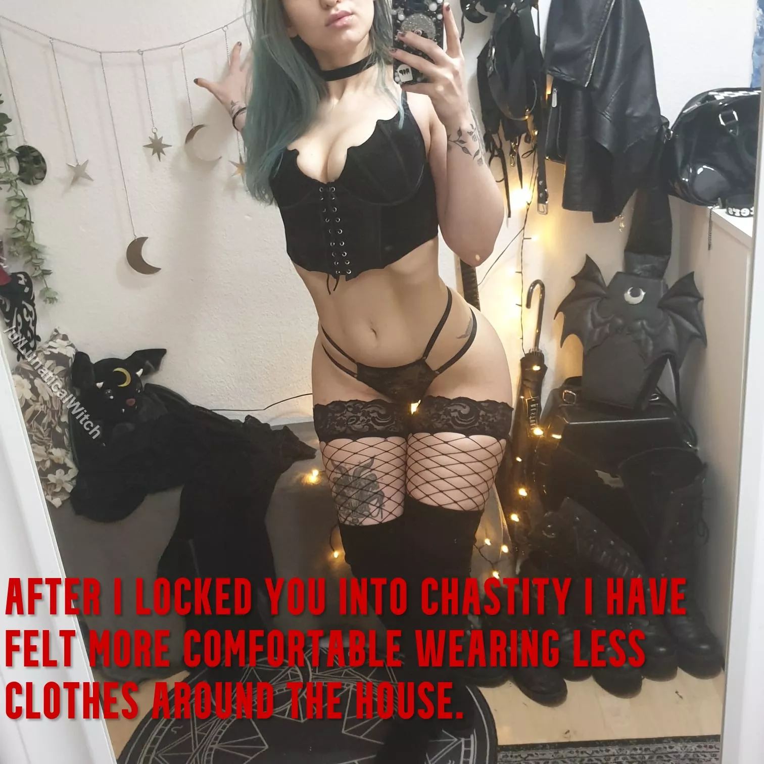 You must feel so frustrated in that tiny cage of yours 😈 Good boy that means its working! (Turning my keyholder fantasy into captions - OC picture) posted by LunaticalWitch