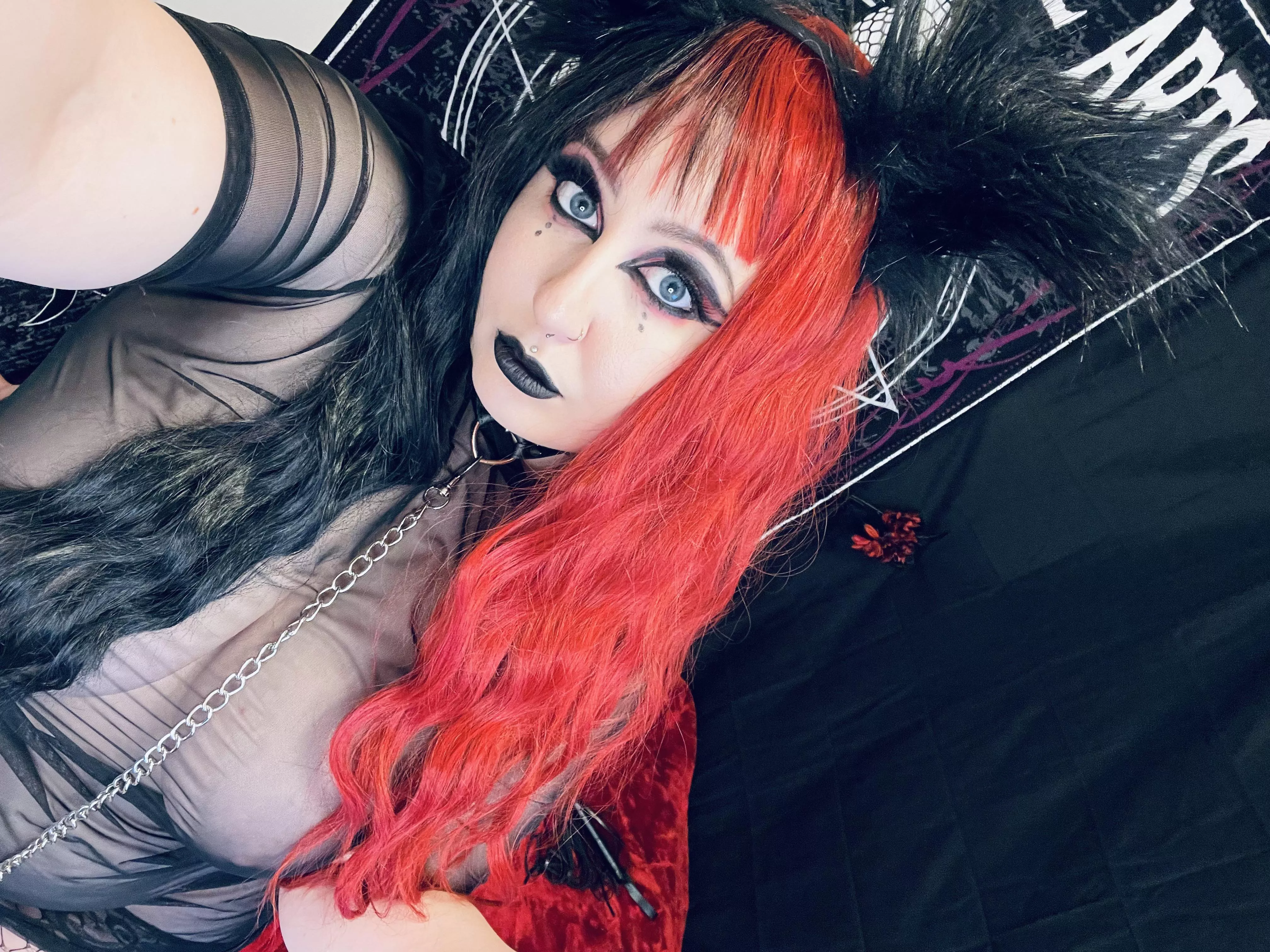 Your favorite big titty goth is online! I’ve got my lush in! Come make me wet! 😈 link in comments posted by LolahDreadful