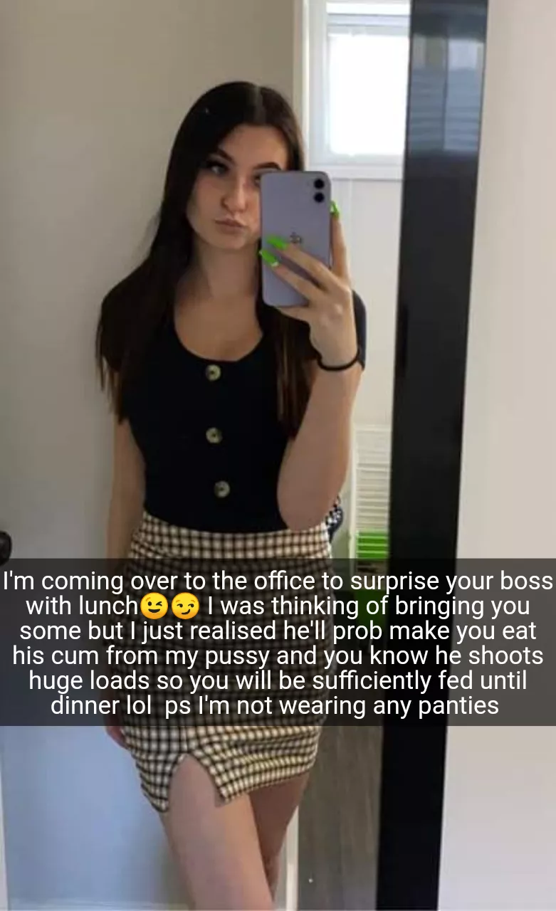 Your gf cooks a homemade meal and brings it to your boss while your lunch will be his cum from her pussy posted by 2accountsbanned1996