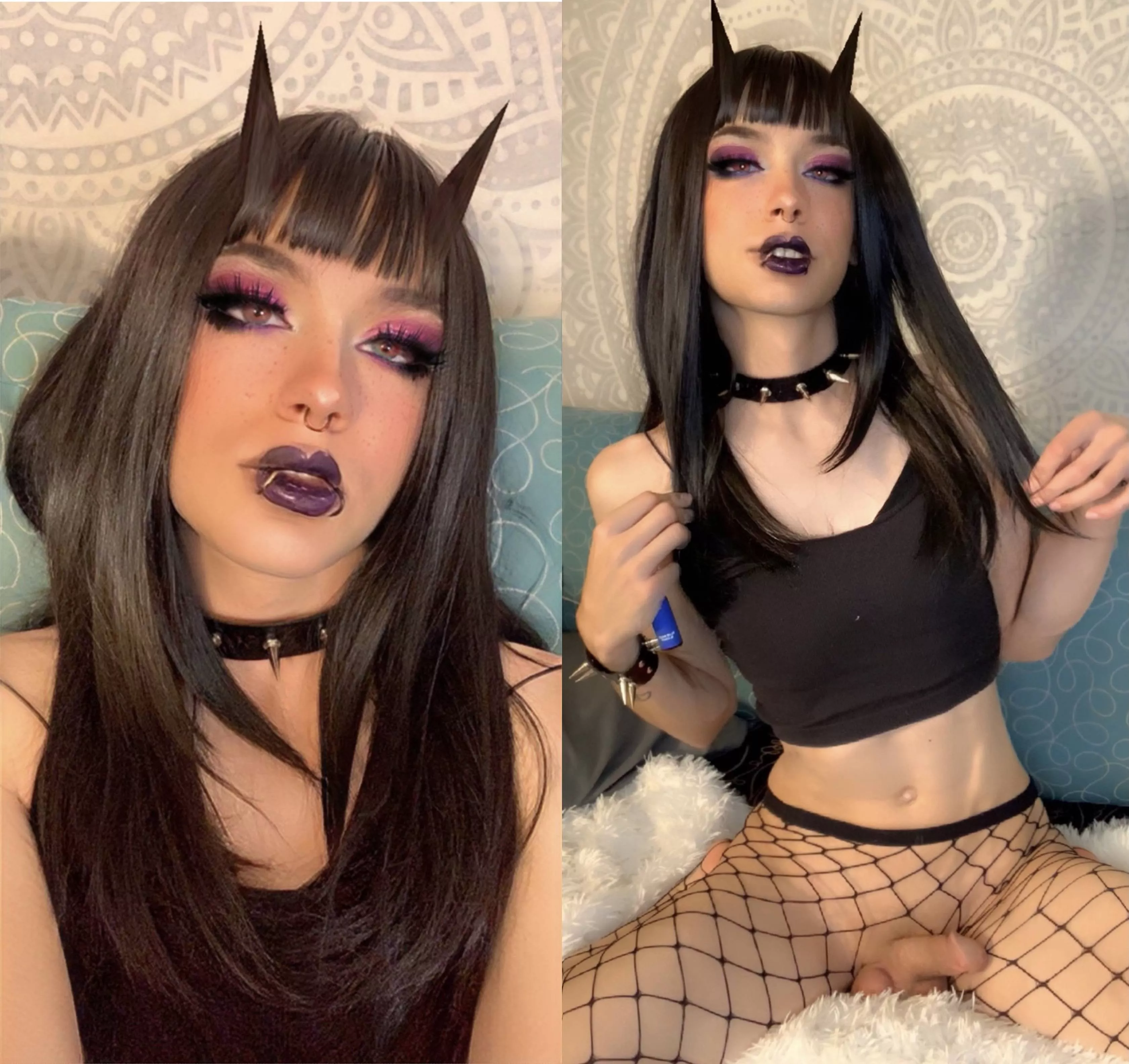 your petite goth succubus with a cock ðŸ‘… posted by skyesoprettyy