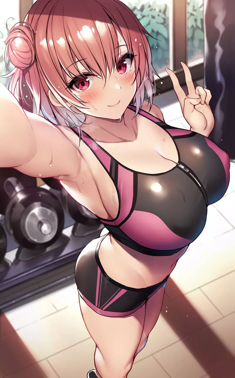 Yui's Gym Selfie posted by CheetahSperm18