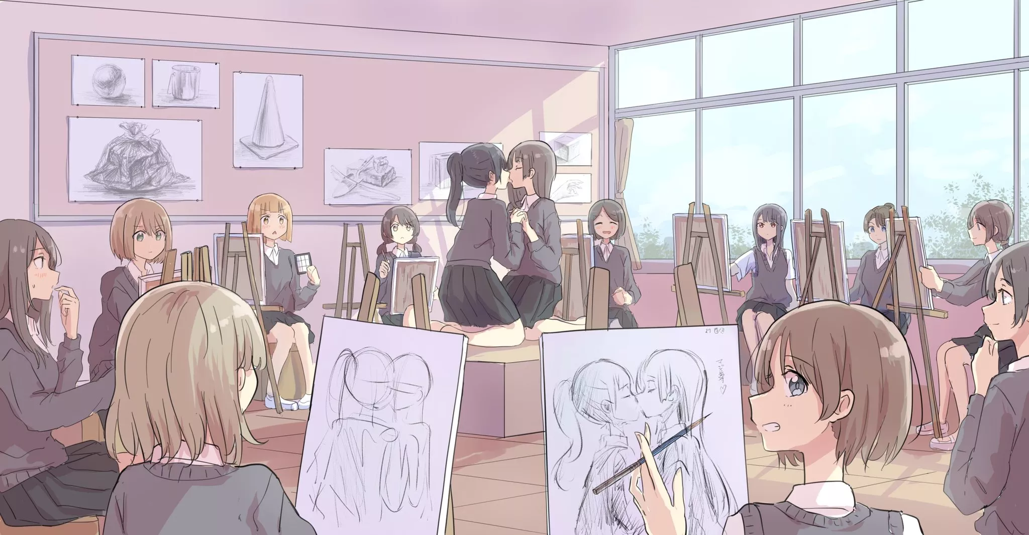 Yuri Art Class [Original] posted by Th0_mas