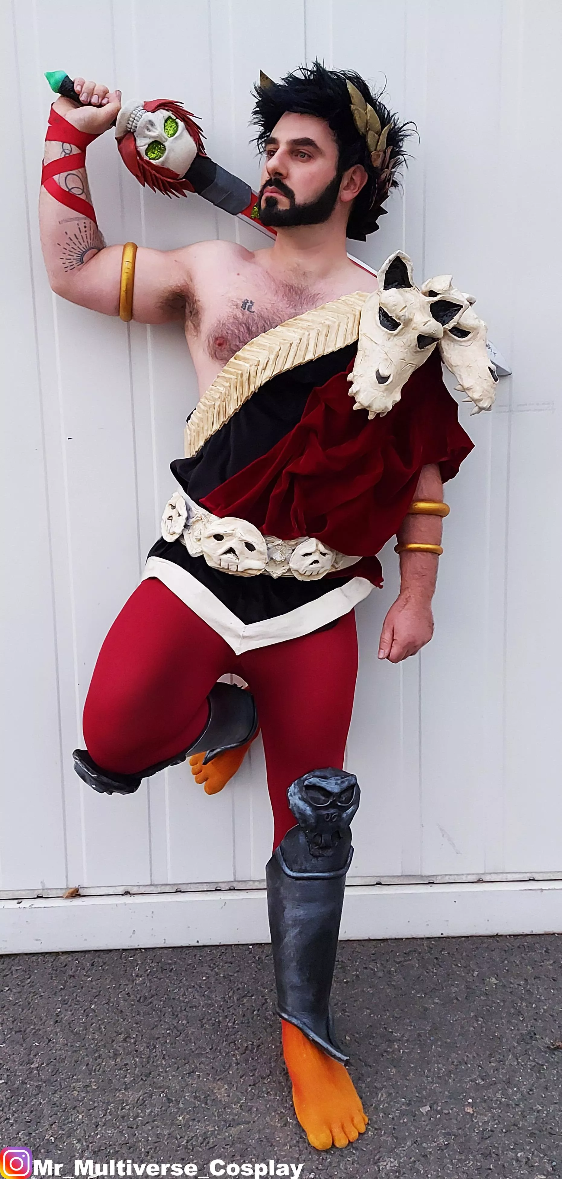 Zagreus cosplay complete. I wore it to London Comic con this weekend. Such an amazing time. :D posted by AcrylicFoxCosplay