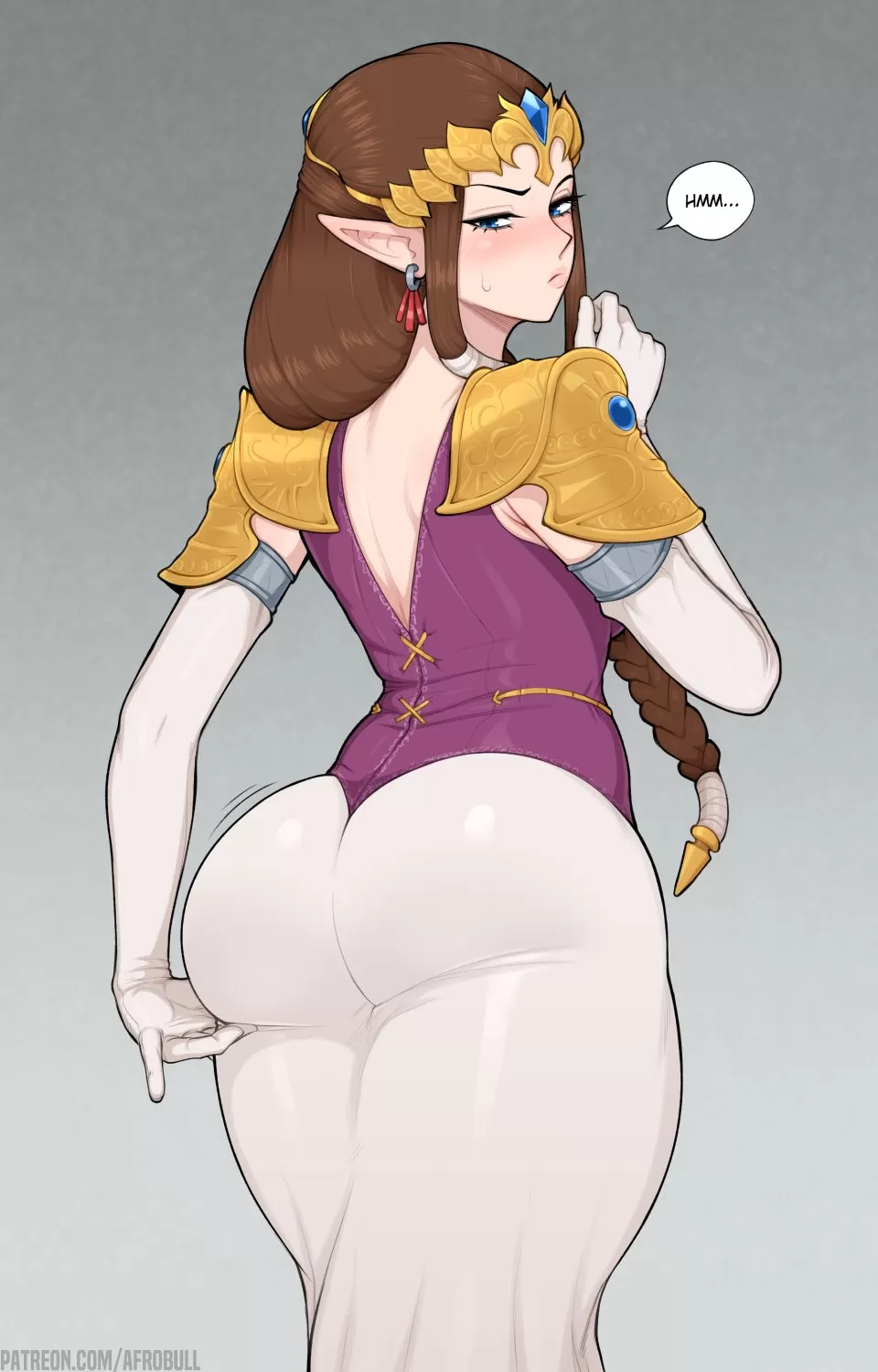 Zelda evaluating her royal garments (Afrobull) posted by the_shadeee_tree