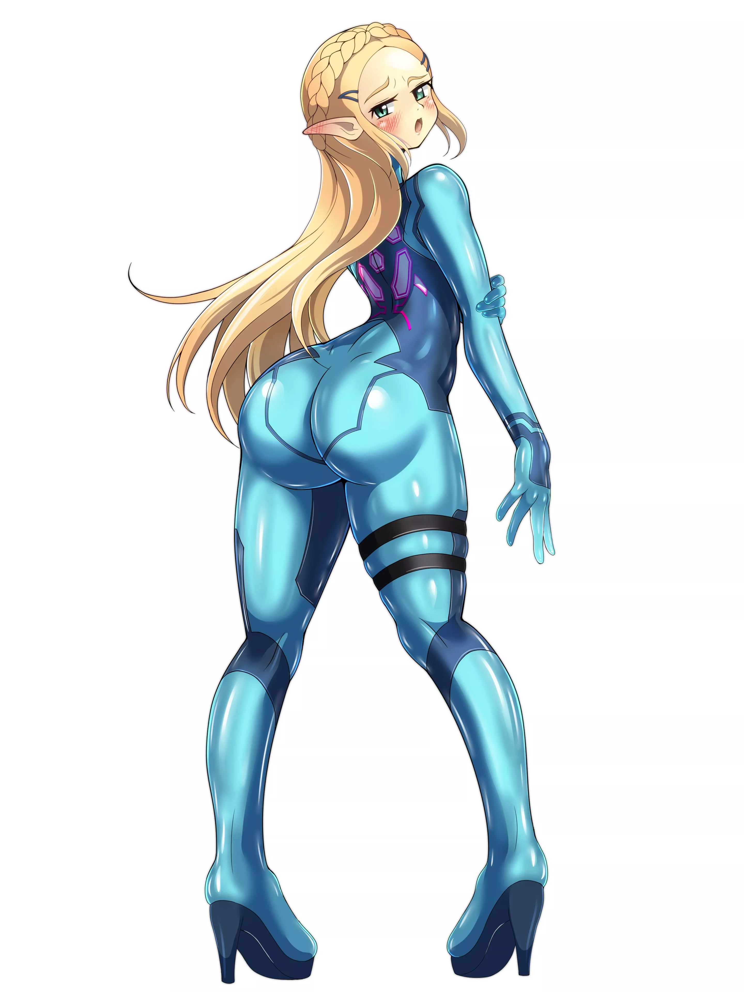 Zelda Zero Suit Embarrassment (Shoukin500) [The Legend Of Zelda x Metroid] (X-Posted From R/animebodysuits) posted by sequence_string