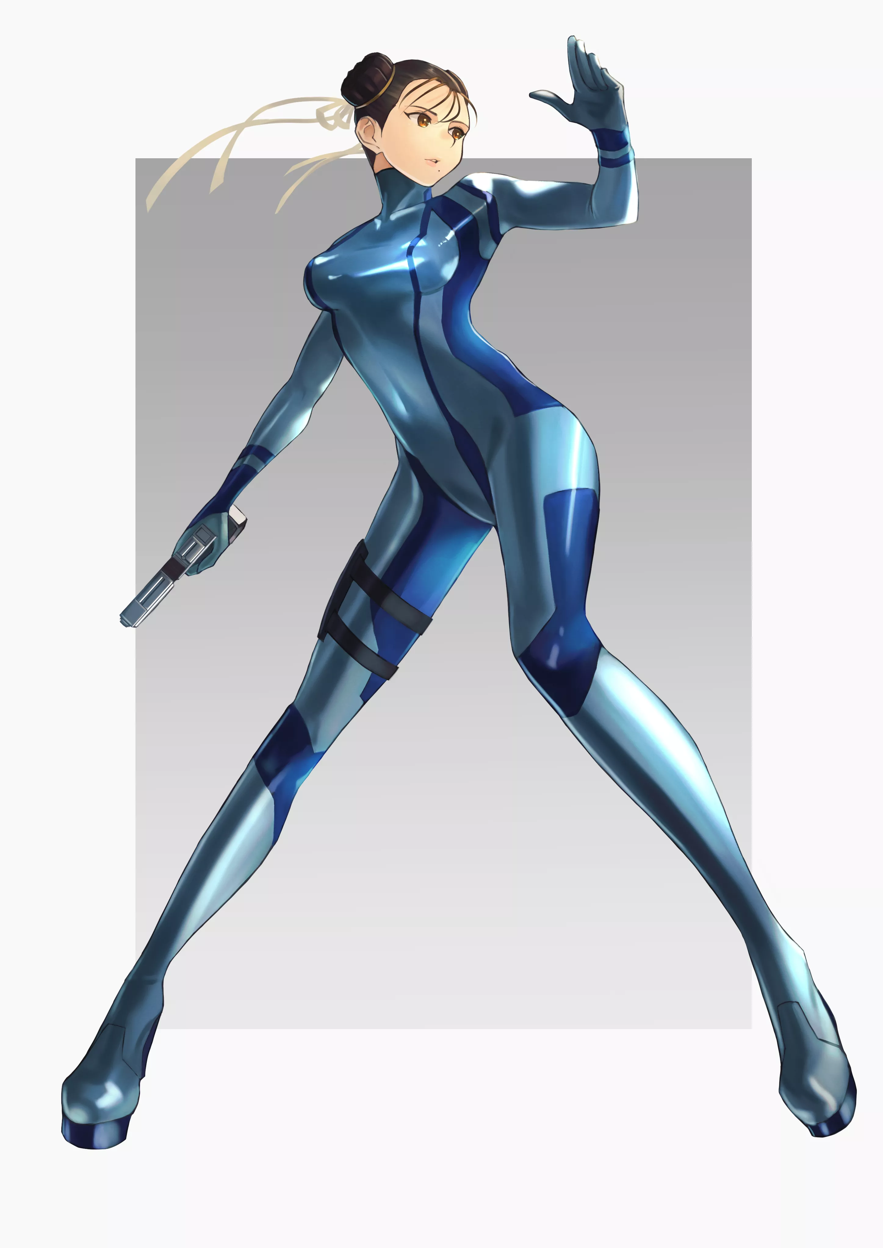 Zero Suit Chun-Li (hara kenshi ) [Street Fighter/ Metroid] posted by sequence_string