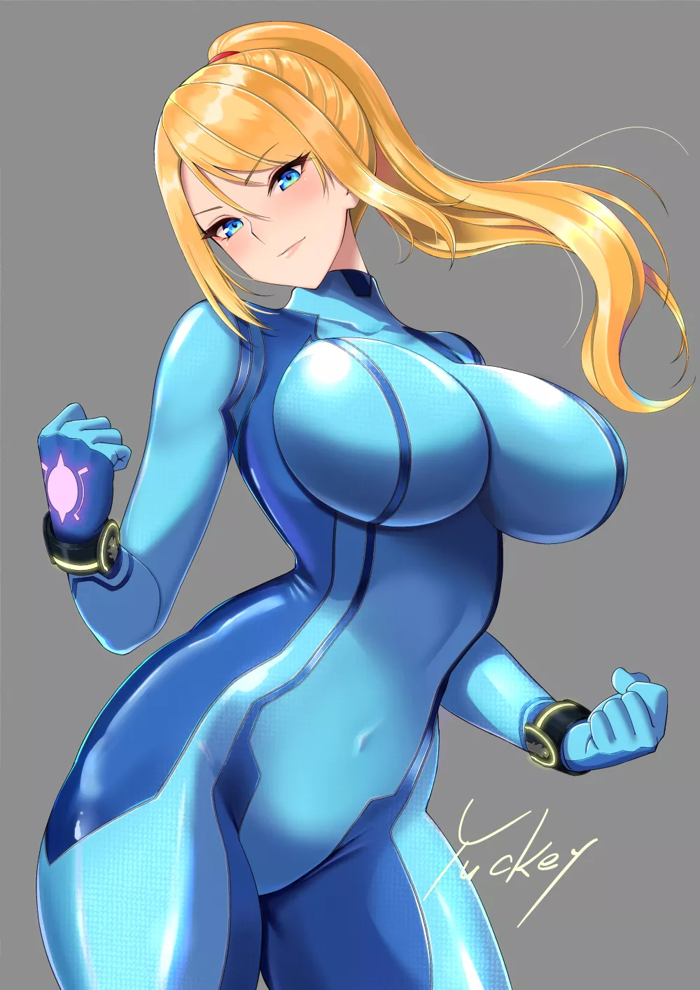 Zero Suit Samus Feeling Powerful (Yuckey) [Metroid] posted by sequence_string