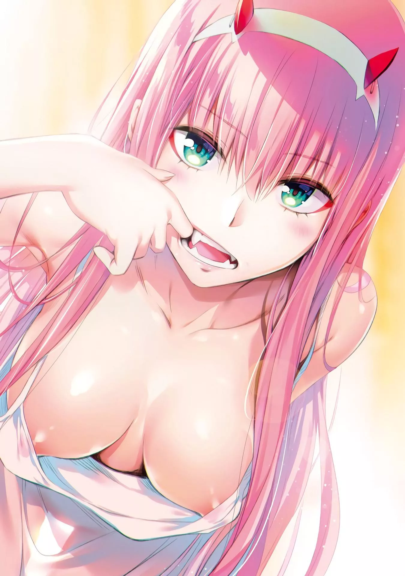 Zero two showing off her fangs posted by B1NARY072