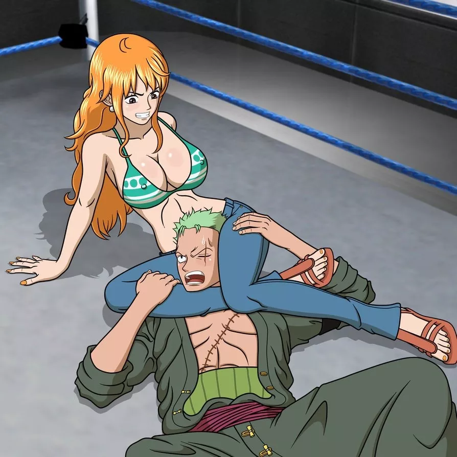 Zoro in a headlock posted by teh_meme_god