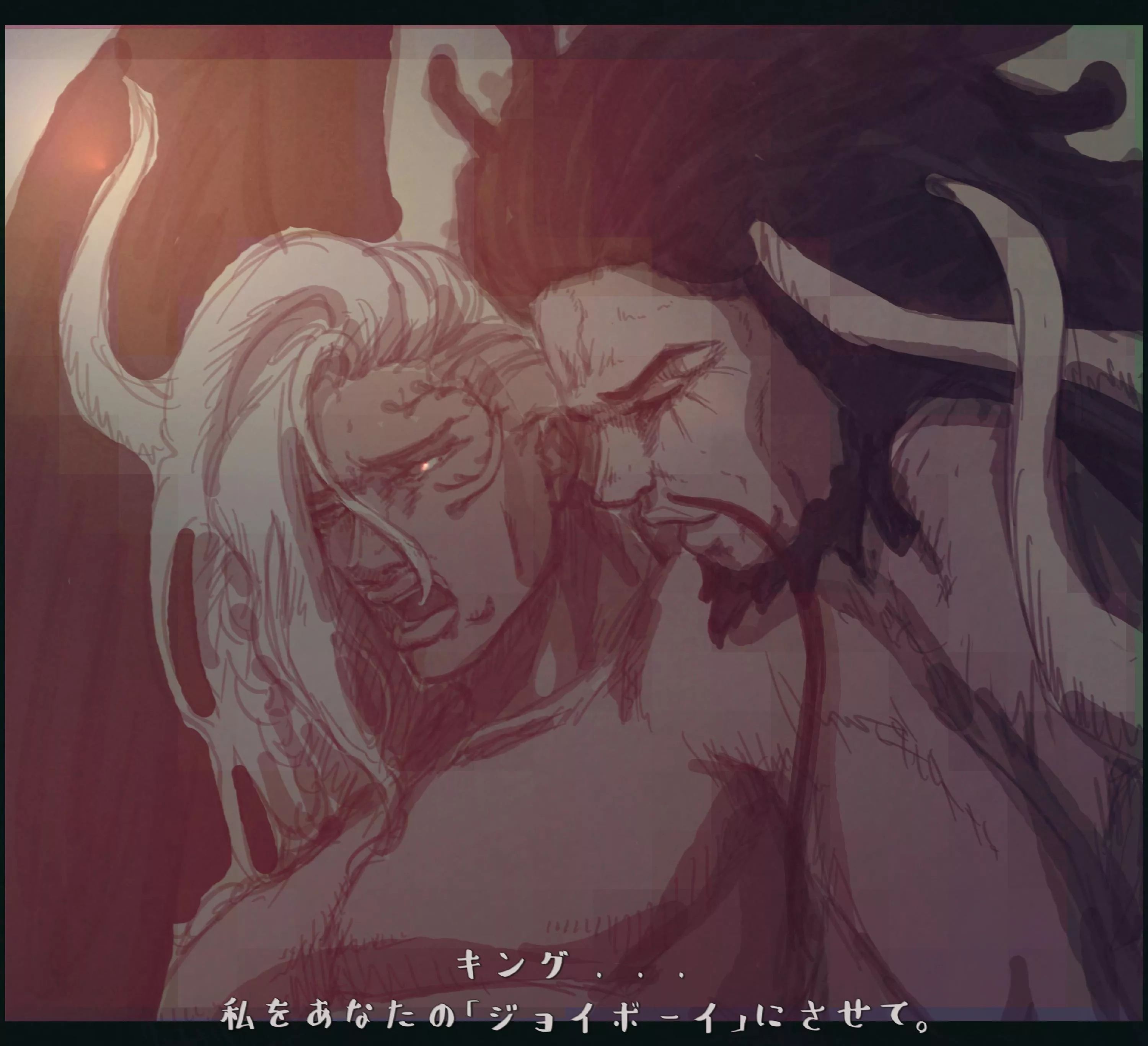 「ジョイボーイ」[ONE PIECE Kaido x King quick sketch by me] posted by piovraasteria